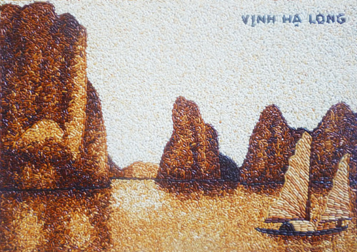 Tranh gạo vinh Hạ Long