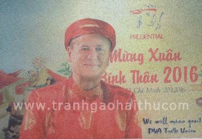 Tranh gạo màu chân dung 12